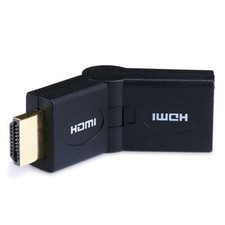 HDMI Male to Female Adapter Cable Connector Swiveling Type Port Saver Black