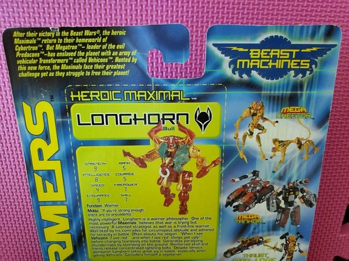 Transformers Beast Machines Heroic Maximal LONGHORN 2000 Basic WORLDWIDE NIB - Picture 7 of 7
