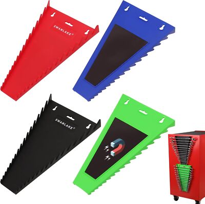 Magnetic Wrench Organizer 4-piece, Rack Tool Trays SAE (1/4'' to... 