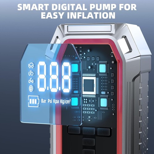 5000A Car Jump Starter with Air Compressor, 150PSI, for Gas/Diesel, Portable - Picture 6 of 8