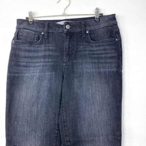 Pantalones de mezclilla negros Joe's ajustados al tobillo impecables Cambridge con dobladillo crudo 28 - Imagen 4 de 8