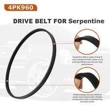 Serpentine 4pk960 Ac Drive Belt For Cadillac Chevy Silverado Tahoe Gmc Sierra Serpentine 4pk960 Ac Drive Belt For Cadillac Chevy Silverado Tahoe Gmc Sierra
