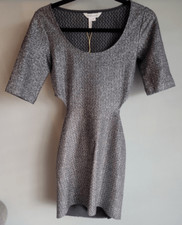 BCBGeneration silver metallic dress