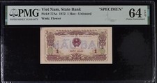 Vietnam,  1972,  1  hao,  Unissued,    Specimen,   PMG 64 EPQ,  P-77As