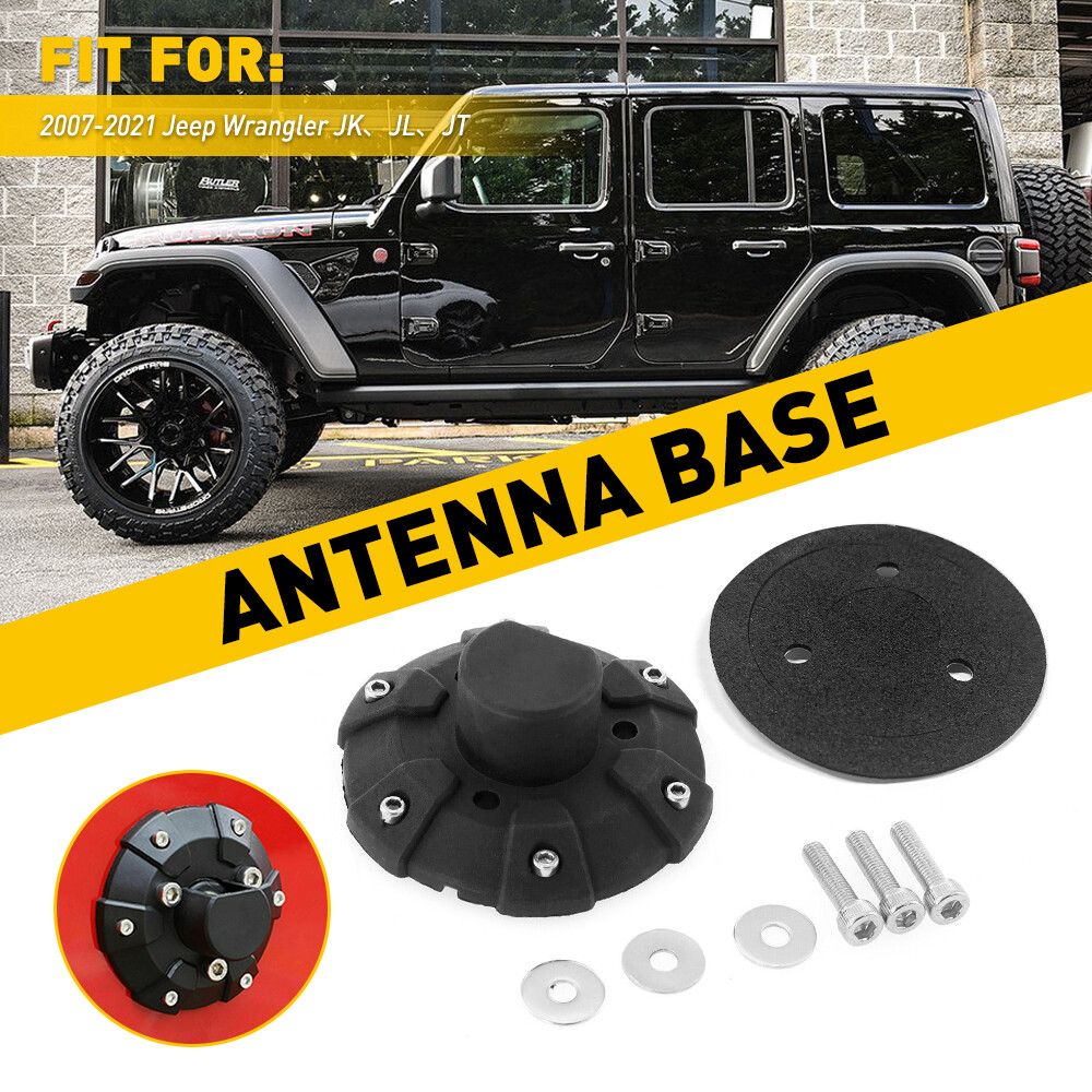 Antenna Base Cover For Jeep Wrangler JK JL JLU JT Rubicon Sahara Sport 2007-2021