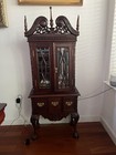 Antique Chippendale Style Mahogany Display Cabinet Small