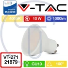 V-TAC PRO VT-271 21879 LED Spot Samsung Chip GU10 10W 100° Satin 4000K