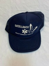 Excellance Quality Emergency Vehicles Snap-back Mesh Trucker Hat Blue Nissun