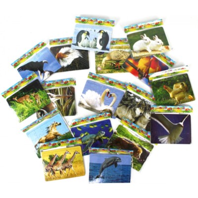Konvolut 10 x Mini Puzzle 18 Teile 12 x 8,5 cm Tiere Natur Lernen Spaß