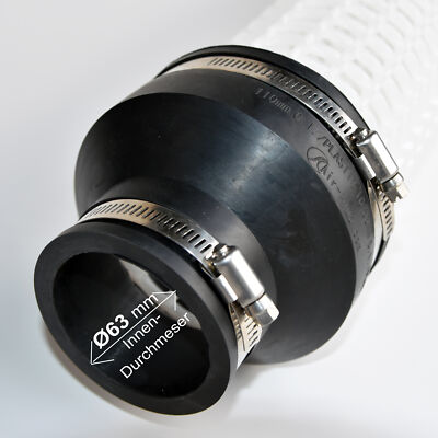 Filtersiebrohr-Set L=50 Cm – Ø110 Mm Auf Ø63 Mm, Weiß – Auch Als Ansaugkorb Für Teichpumpen Nutzbar
