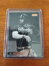 2021 Stadium Club Marcell Ozuna Sepia Parallel Base Card SP #180 Braves Atlanta