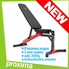 BANCO Pesi Esercizio Regolabile Pressa Casa Ufficio Allenamento Palestra Multiuso BLK ROSSO