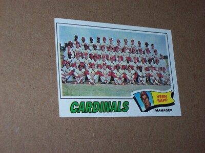 1977 Topps baseball St. Louis Cardinals Team card #183 Vern Rapp EX | eBay