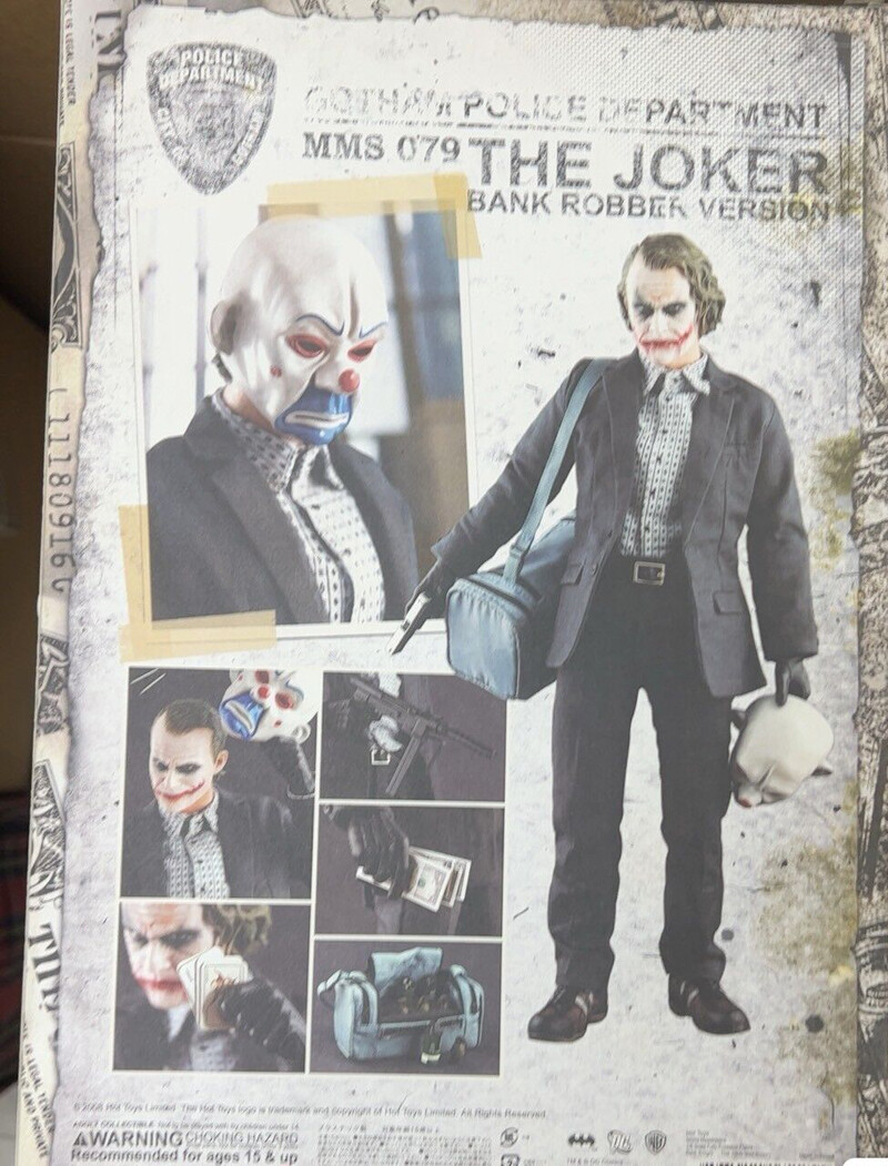 New Hot Toys The Joker (Bank Robber Version 1.0) 1/6 Scale 12