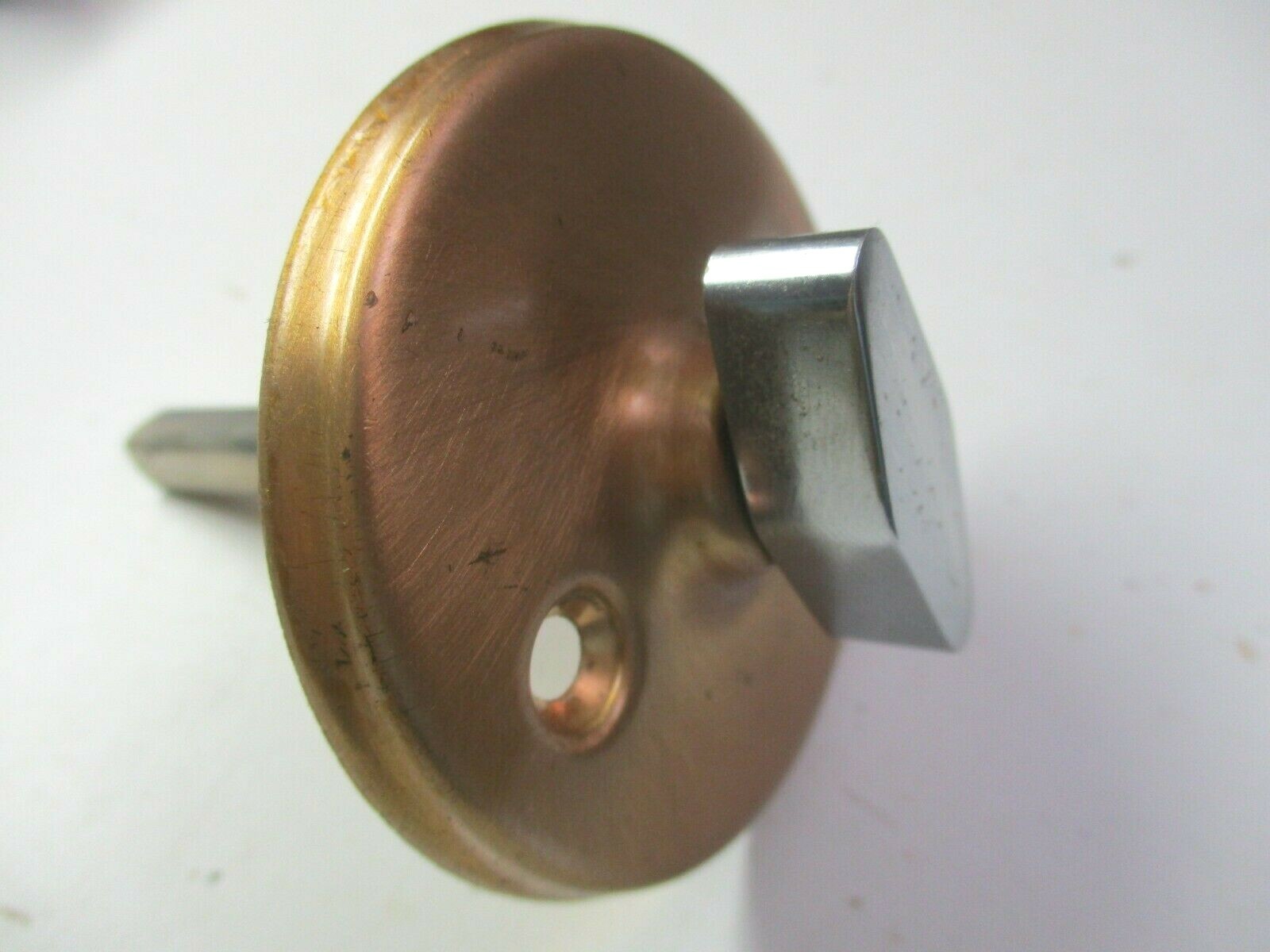 Weiser MCM 1950s Thumb Turn Door Knob Repair Part Satin Copper Shiny