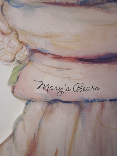 HALLMARK Mary Hamilton Mary's Bears Greeting Card 10" Die Cut Hat Flower VINTNEW - Picture 8 of 9