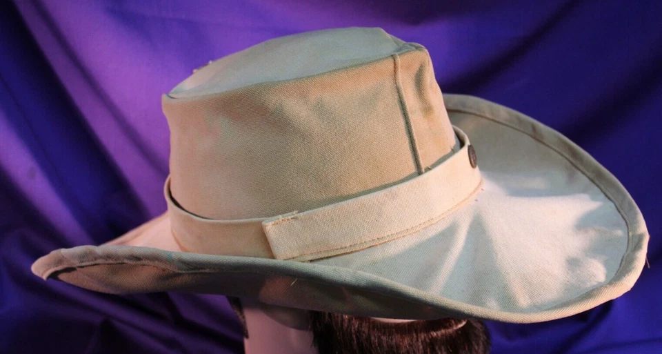 Sombrero de Vaquero Talla 7 3/8 o L Fedora Hecho de Mono Llave Tostado Western ÚNICO EN SU CLASE Foto 2 de 4