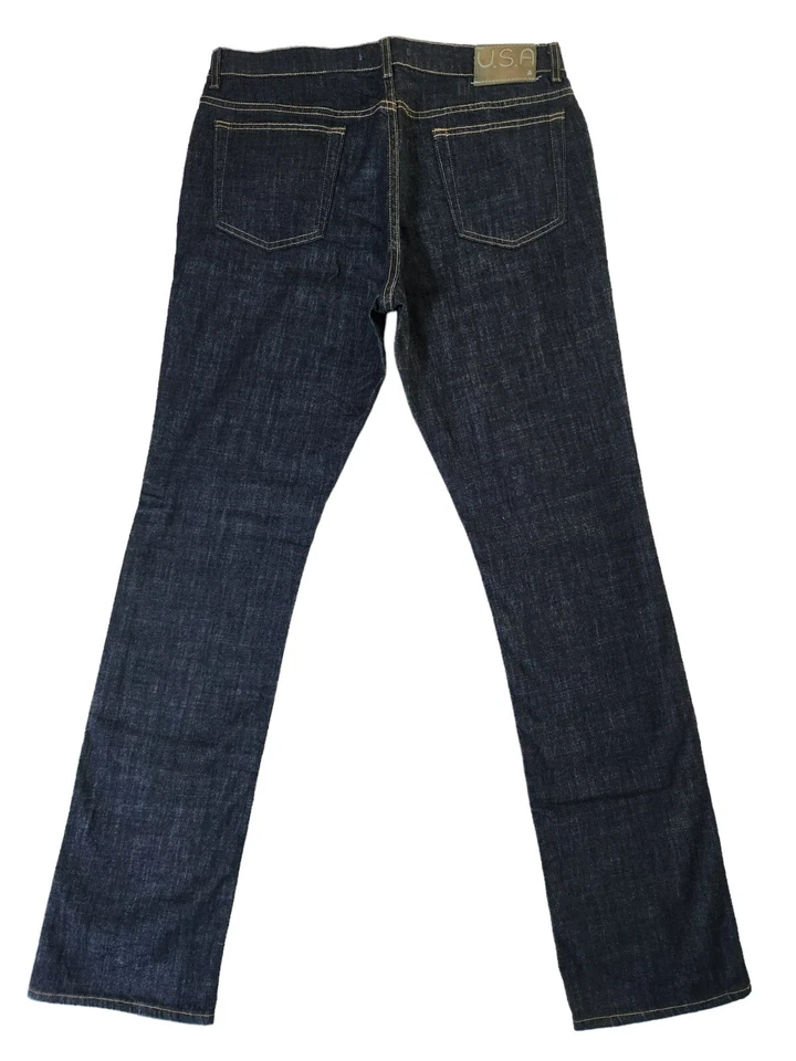 John Varvatos USA Bowery Jeans Men's 36x34 Slim Straight Button Fly Dark Denim - Image 2 of 4