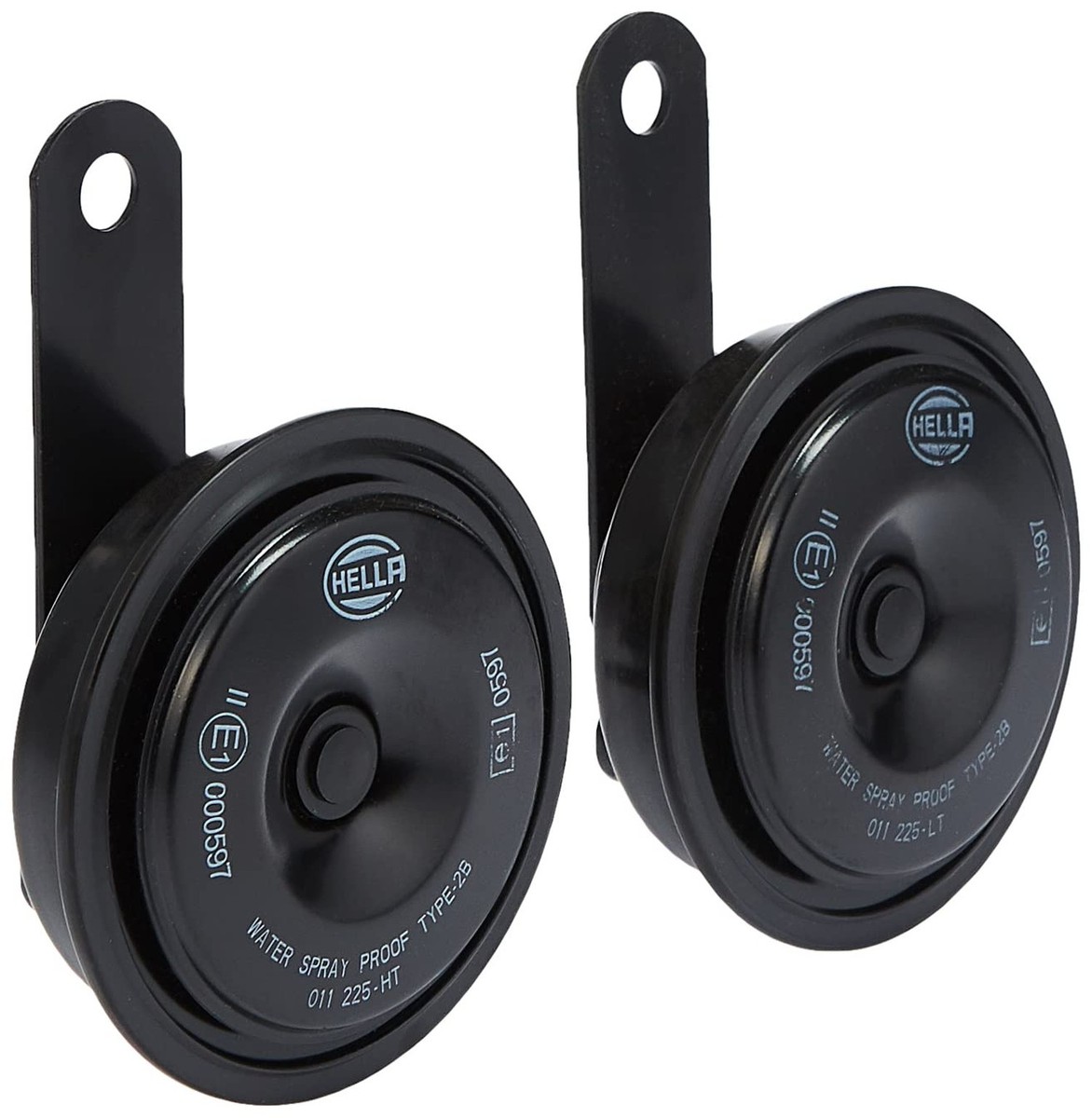 Hella 011225802 Black 77mm 12V BX Disc Horn Kit (Universal Fit