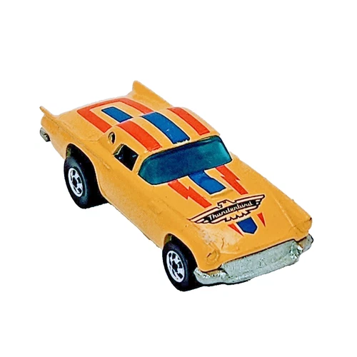 Vintage 1977 Hot Wheels '57 Ford T-Bird Thunderbird Yellow Hong Kong BW VGC NM