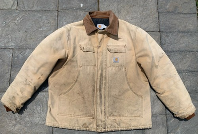#ad #ad VTG CARHARTT CQ186 MENS XL ARCTIC DUCK JACKET QUILT LINED DISTRESSED CHORE BARN C $95.00
