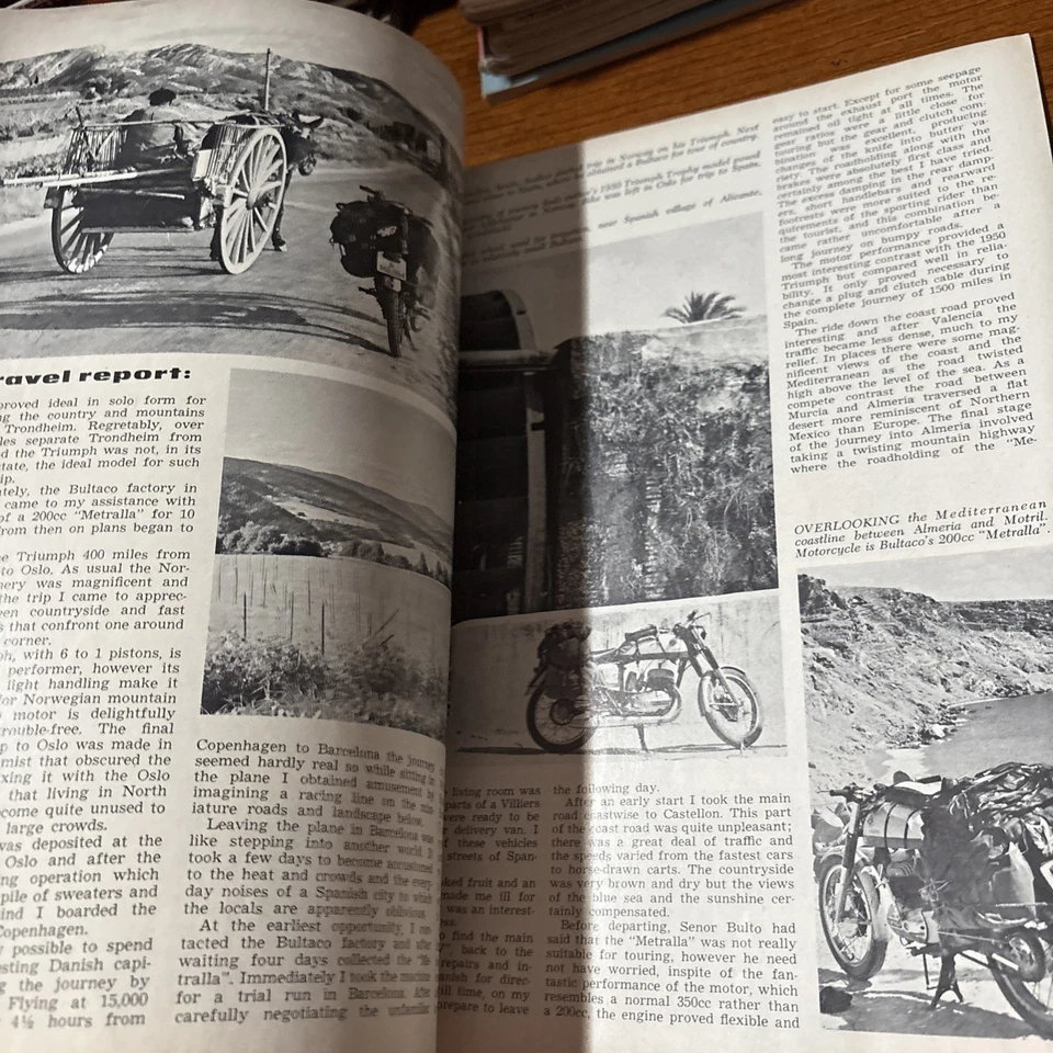 VTG 1966 Motorcyclist Motorcycle Magazine Harley Davidson Electra Glide & Sprint Foto 3 de 4