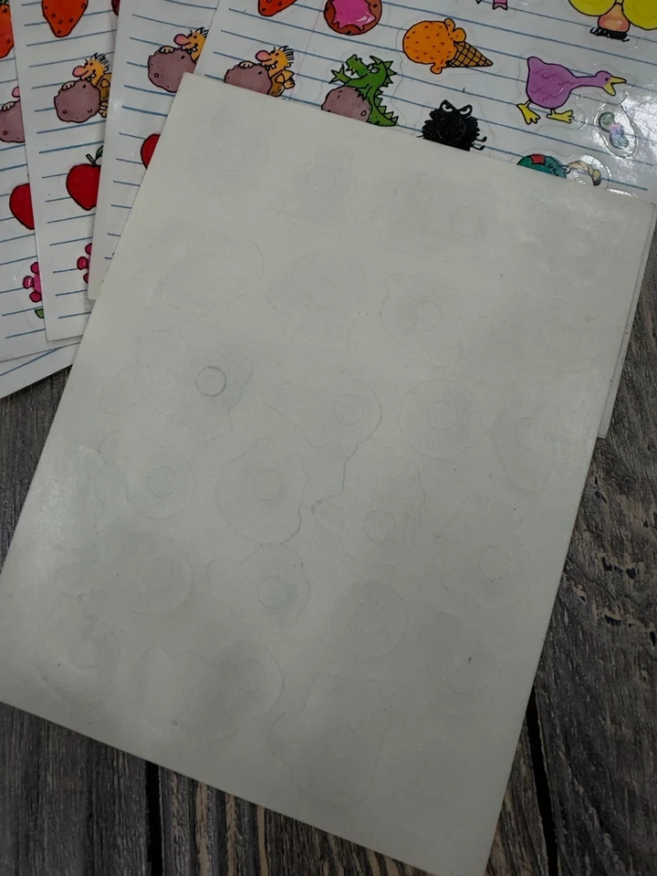 Винтажные коллекционные листы наклеек 1984 Hallmark мультфильм эфемера - Изображение 4 из 4