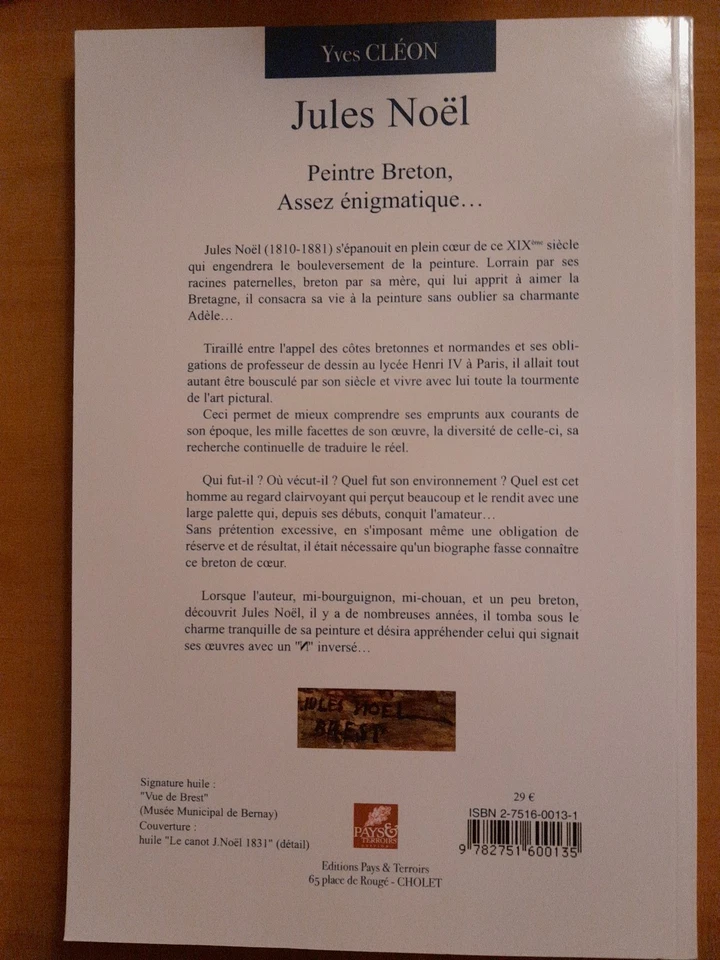 Jules Noël peintre breton assez énigmatique 3ème édition, auteur Yves Cléon - Photo 2/4