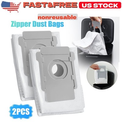 2Pcs Reusable Zippered Dust Bags for iRobot Roomba i3 i4 i6 i7 j7 i8 s9 + Plus