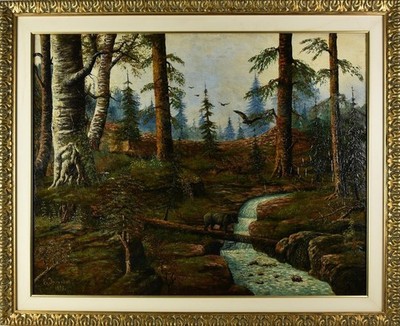 1895 - Paesaggio Boschivo - Europäische Schule (XIX)