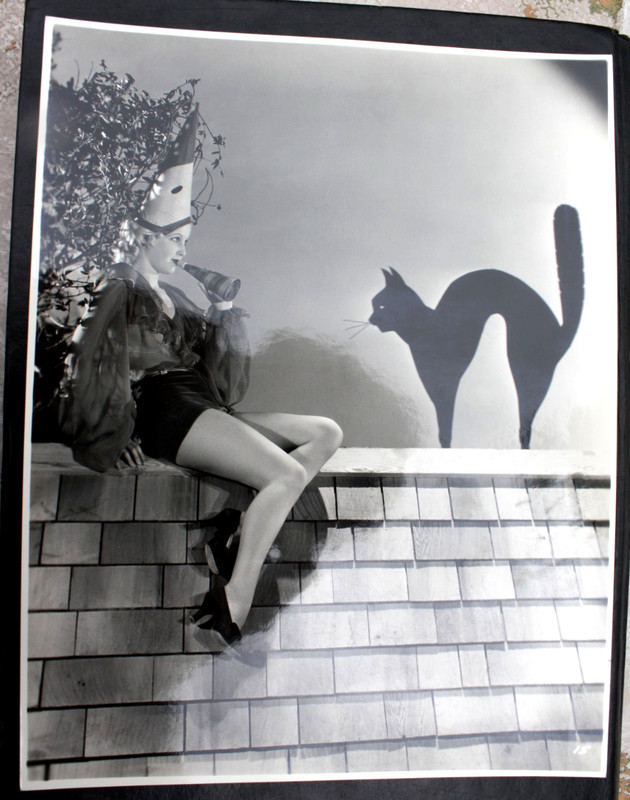 1930's June Vlasek Sexy Hollowe'en Mood By Otto Dyar Studio Portrait Fox Films