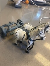 Antique Cast Iron REPLACEMENT HORSES for Cast Iron Toys Pulling a Cart 5 T 8 L
