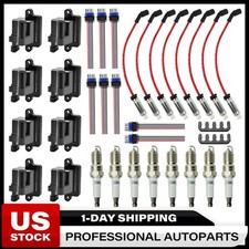8 Pack Square Ignition Coil & Spark Plug Wire...