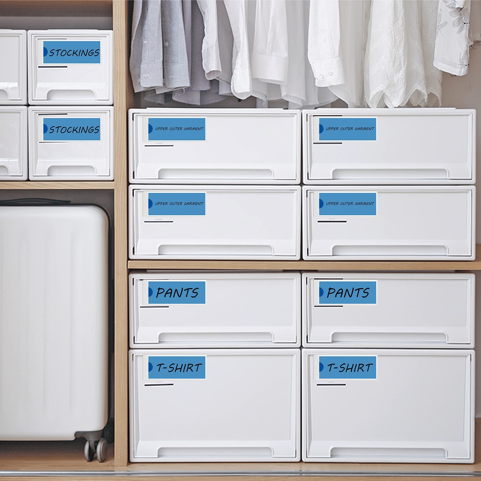 100 Pack Index Card Pockets Label Holders Self Adhesive 1.2 x 2.9 Inch, Clear 