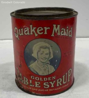 Vintage Quaker Maid Table Syrup Tin