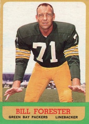 Bill Forester Packers 1963 Topps Football #94 G-VG Condition o/c  Bx10