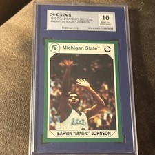 Collegiate Collection 1990 Michigan State Spartans Magic Johnson #4 SGC 10 Card