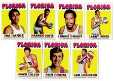1971-72 Topps FLORIDA FLORIDIANS Basketball 7 card team set ABA ex MACK CALVIN