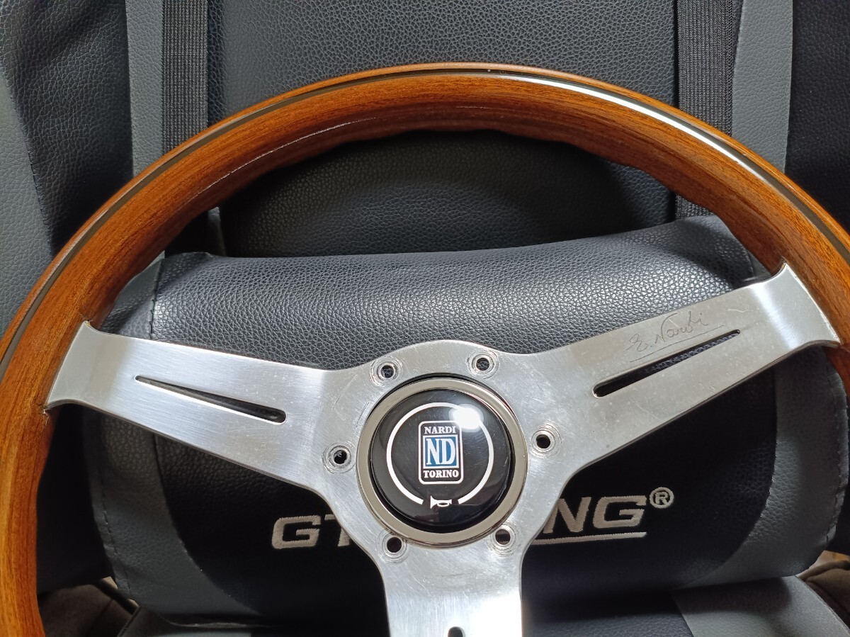 NARDI CLASSIC 330mm Wood Polish Spoke Steering Wheel JDM Vintage