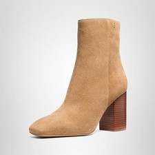 Michael Kors Women's Hazel  Flex Bootie, Camel Suede, size 10