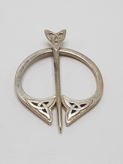 Sterling Silber 925 Schottische Pennanular Schild Brosche 10g