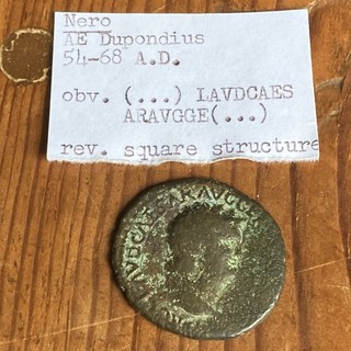 Nero AE Dupondius Early Roman Emp. Twelve Caesars rough but hard to find