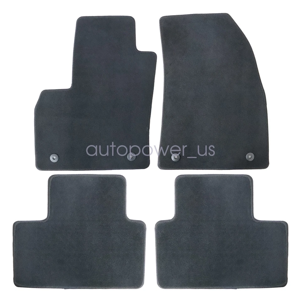 Alfombrillas delanteras traseras impermeables terciopelo negro para Volvo XC40 2019-2025 Foto 4 de 4