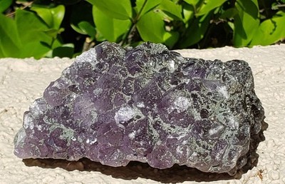 3.7'' Natural Raw Amethyst with Pyrite and Fluorite UV Crystal Quartz Specimen