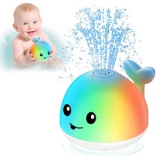 Baby Bath Toys, Light Up Whale Bath Toy Sprinkler for Babies 6-12-18 Months,
