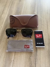 New Ray-Ban Aviator Sunglasses RB 3755 001/31 59-19 145 Gold Frames Green Lenses