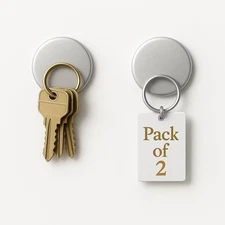 Magnetic Key Holder, Modern Wall Mount Key Hook, Silver, Round Metal Key Ring...