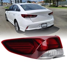 Left Halogen Outer Tail Light Assembly Compatible With Hyundai Sonata 