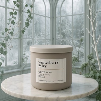 Holiday White Barn Candle Winterberry & Ivy 3-wick NEW 2025