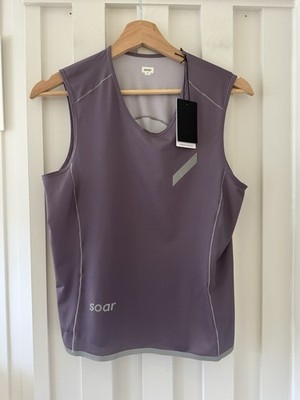 Women s Soar Running Singlet Race Vest Top XS NEW Moonscape Ultra Light